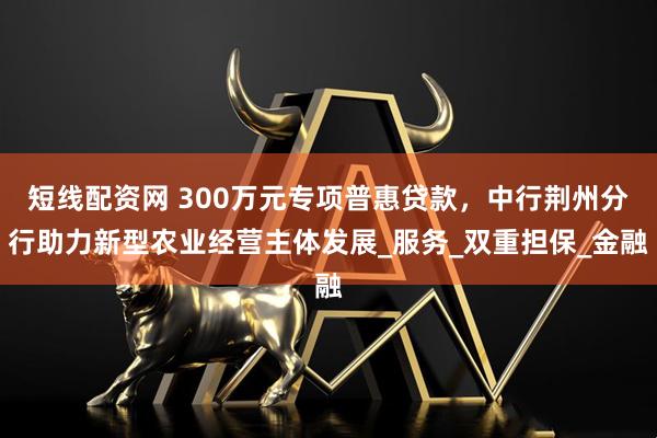 短线配资网 300万元专项普惠贷款，中行荆州分行助力新型农业经营主体发展_服务_双重担保_金融