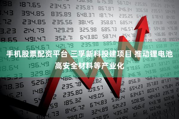 手机股票配资平台 三孚新科投建项目 推动锂电池高安全材料等产业化