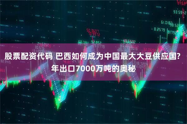 股票配资代码 巴西如何成为中国最大大豆供应国? 年出口7000万吨的奥秘