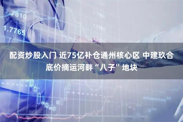 配资炒股入门 近75亿补仓通州核心区 中建玖合底价摘运河畔“八子”地块