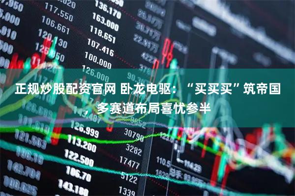 正规炒股配资官网 卧龙电驱：“买买买”筑帝国，多赛道布局喜忧参半